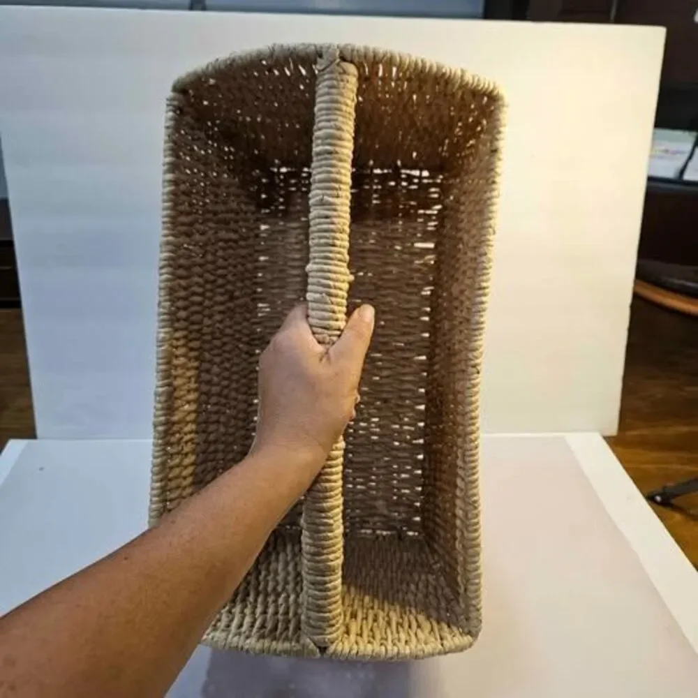 Woven Seagrass Magazine Rack Caddy